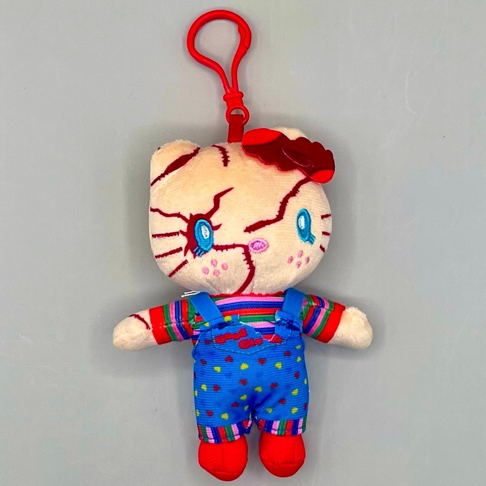 HELLO KITTY x CHUCKY Child’s Play Plush 6” Key Chain Bag Charm 🎃 NEW